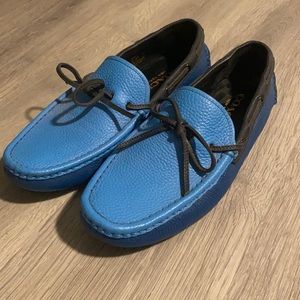 Blue COACH loafers